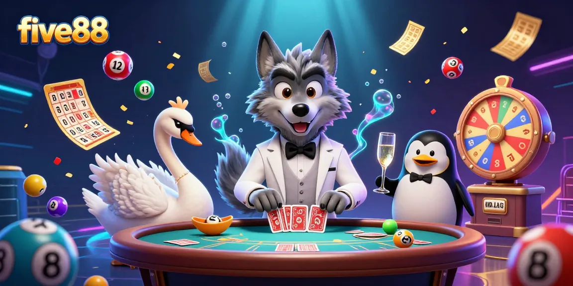 Experience the dynamic excitement of five88 with colorful elements and engaging characters.