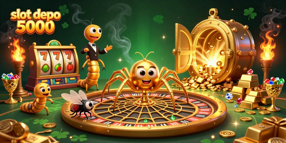 Experience thrilling gameplay at slot depo 5000 with dazzling visuals and vibrant slot elements.