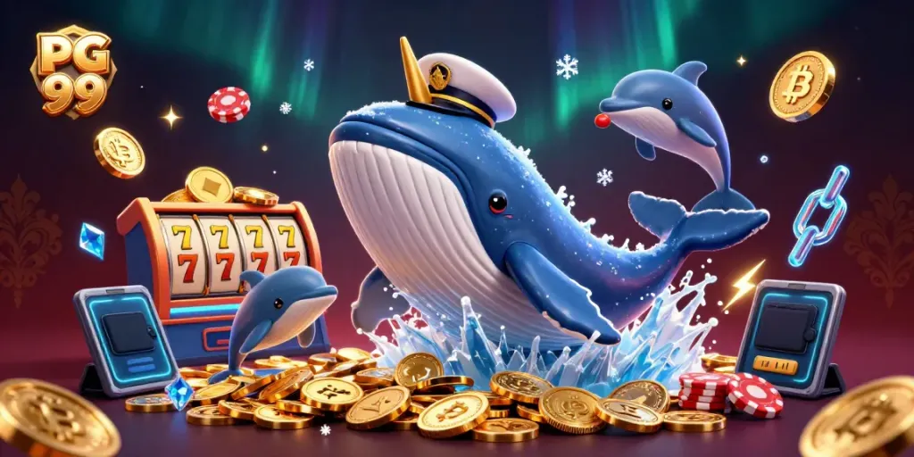 Experience thrilling wins with PG 99 in this dynamic casino scene showcasing playful characters and vibrant game elements.