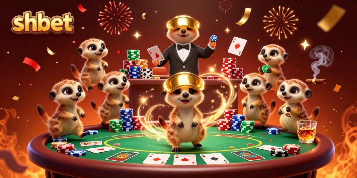 Experience thrilling gambling with shbet's meerkat casino, showcasing excitement and vibrant energy.