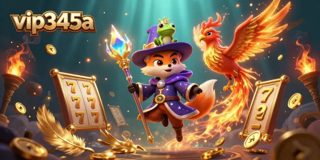 Engage with vip345a's immersive casino experience featuring wizard fox, phoenix, and lively game elements.