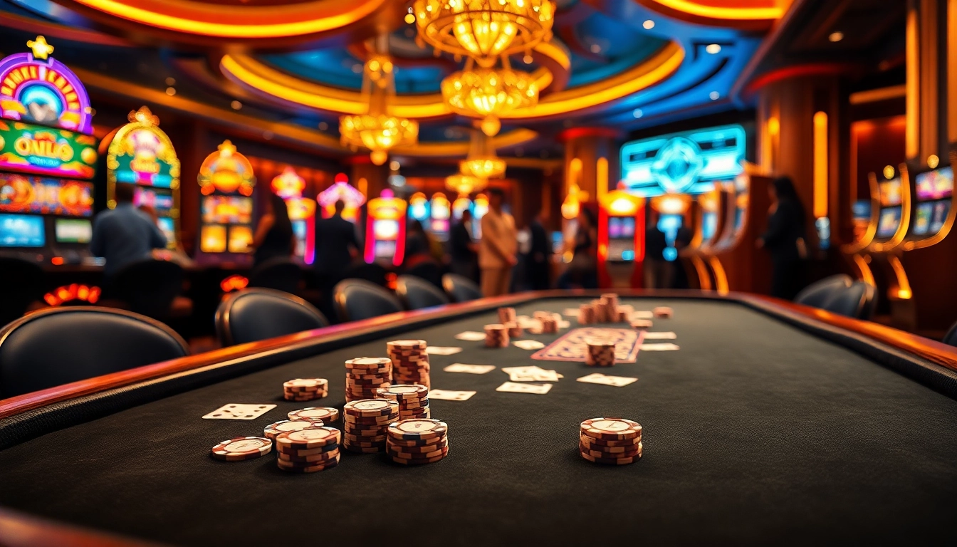 Jouer à des jeux dans un casino francais en ligne avec ambiance glamour et excitante.