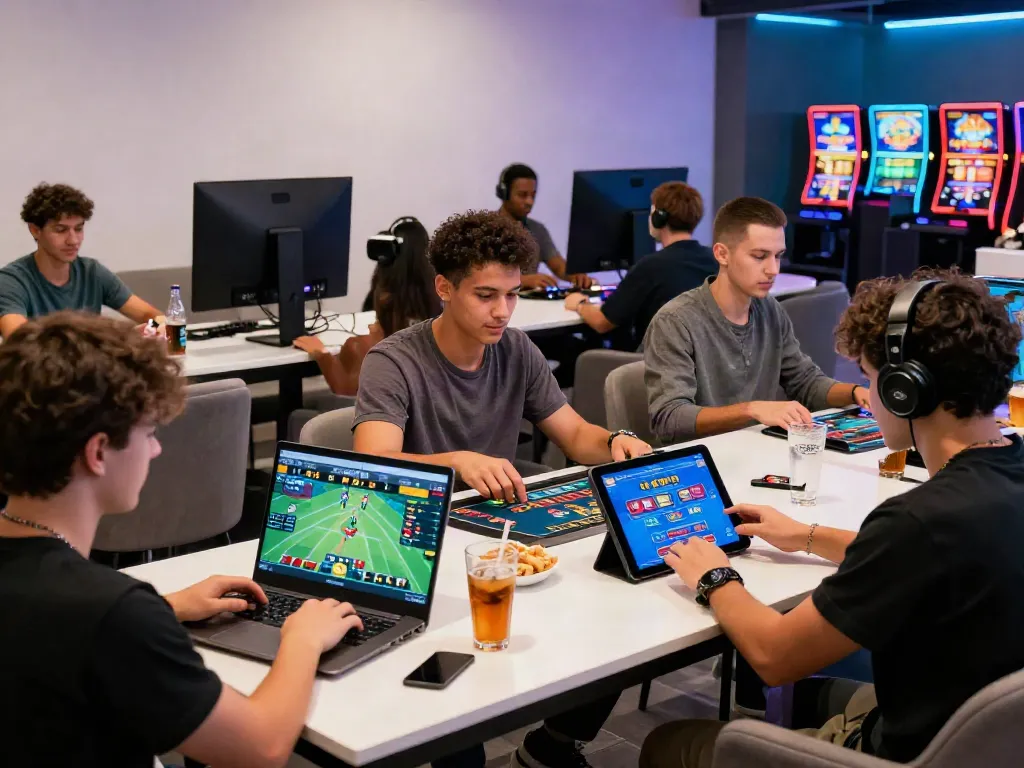 ta88 online gaming lounge with players engaged in sports betting and live casino