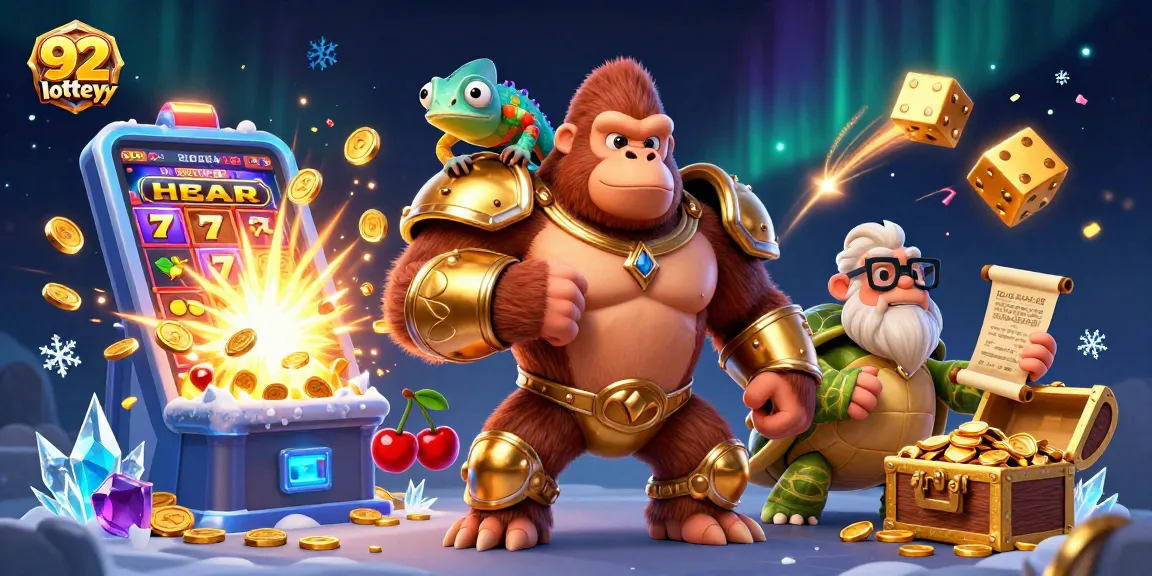 Engage in thrilling action with the 92 lottery as characters celebrate big wins in a dynamic casino scene.