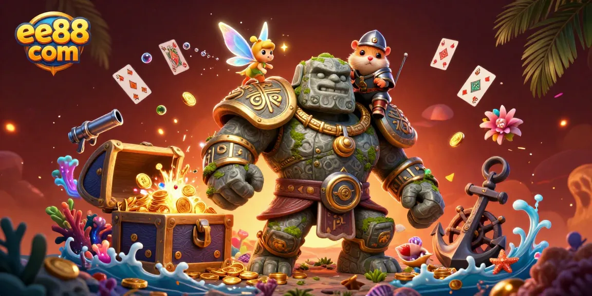 Engage with exciting games at ee88 com showcasing vibrant casino graphics and magical characters.