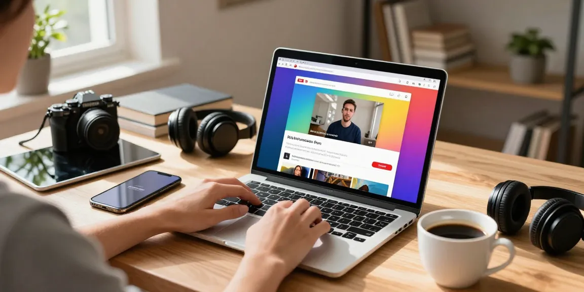 Baixar vídeo no aplicativo Muka em ambiente de home office aconchegante.