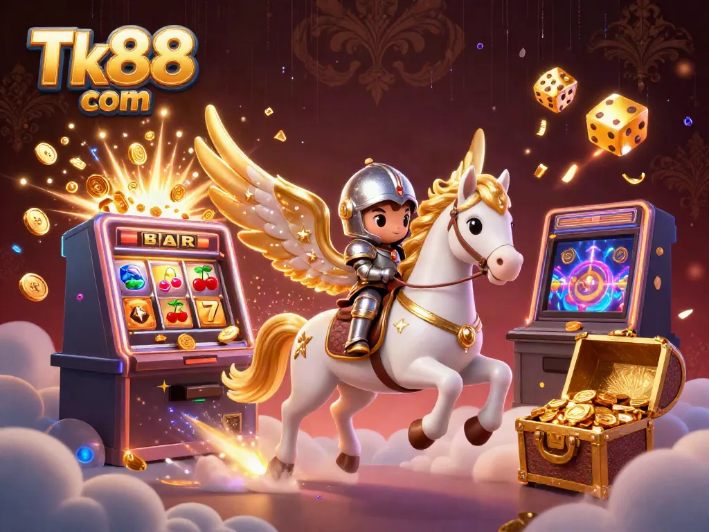 Experience thrilling jackpots at Tk88 com with a celestial motif, featuring vibrant slots and engaging casino elements.