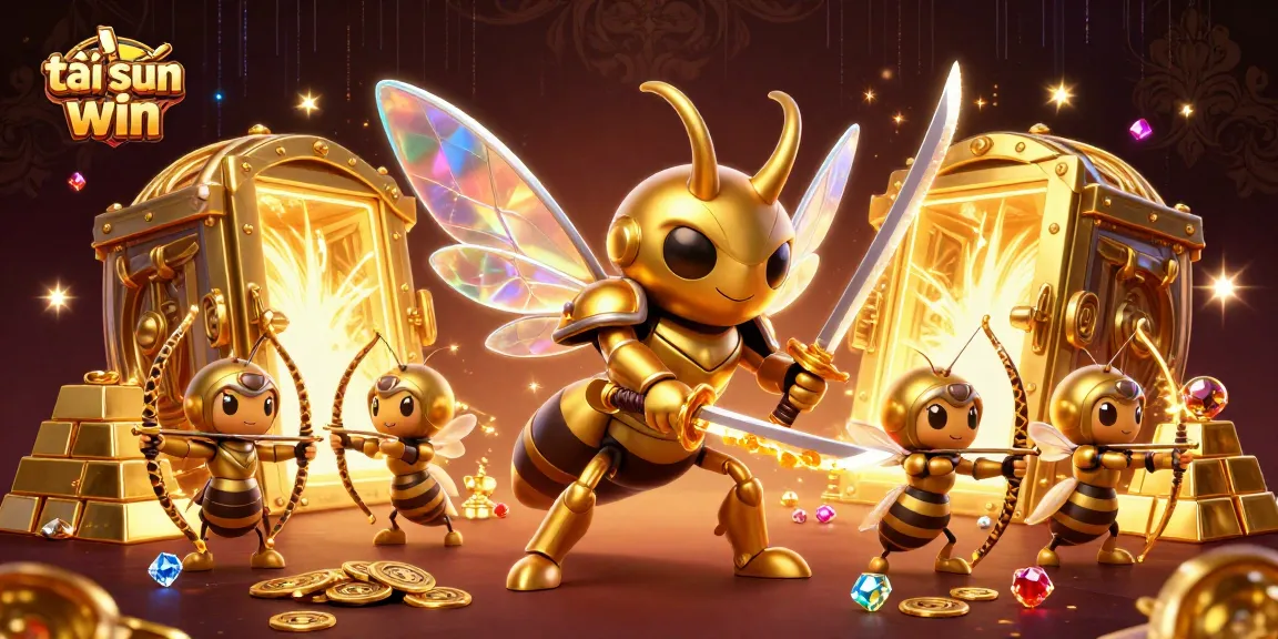Experience excitement and riches with tải sun win in a vibrant 3D casino adventure illustration.