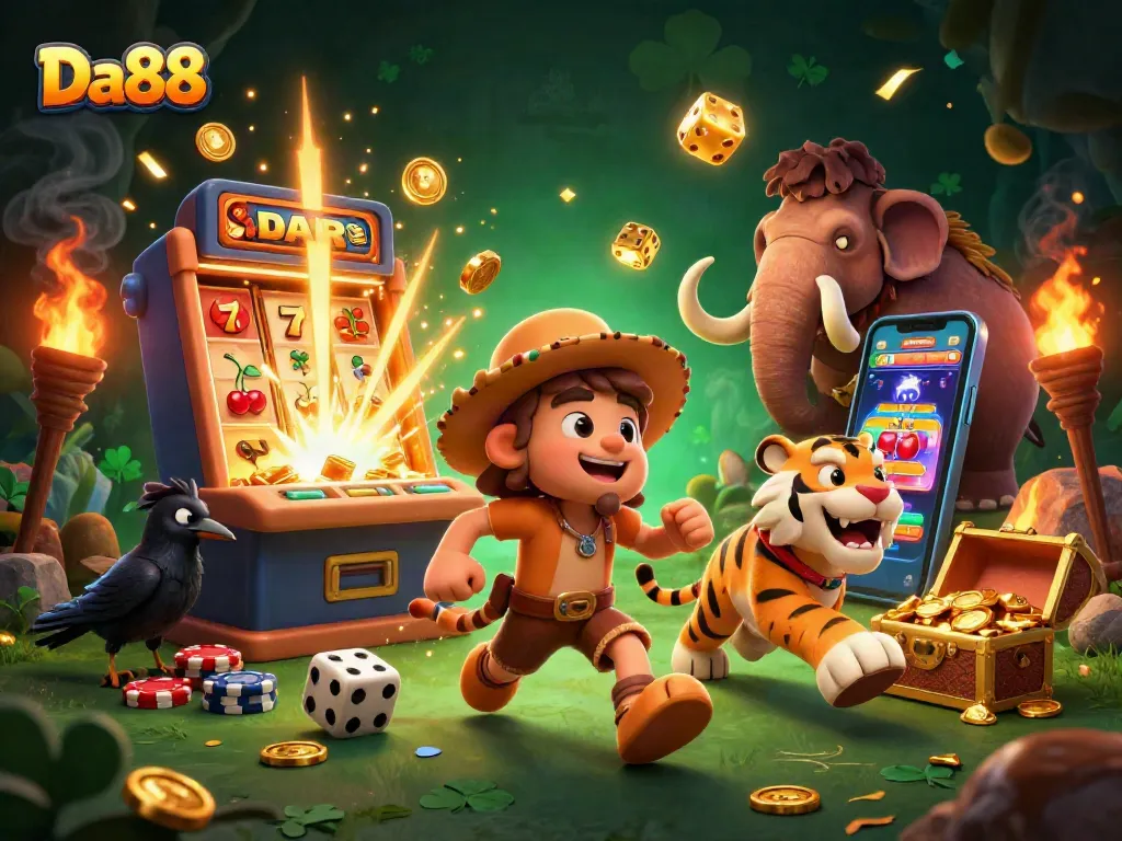 Experience thrilling wins at Da88, featuring a prehistoric casino with dynamic games and vibrant visuals.