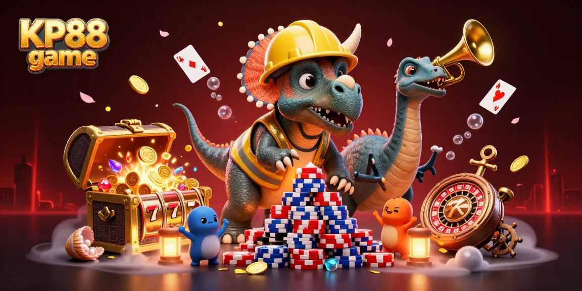 Experience the excitement of KP88 game with vibrant cartoon characters and themed elements.