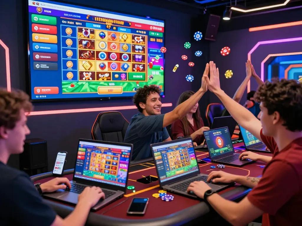 Engaged players enjoying diverse gaming options on tg88 trang chủ, showcasing vibrant online casino atmosphere.