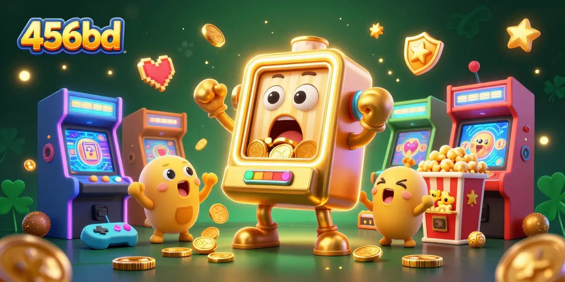 Experience the excitement of 456bd with animated slot machines celebrating a jackpot!