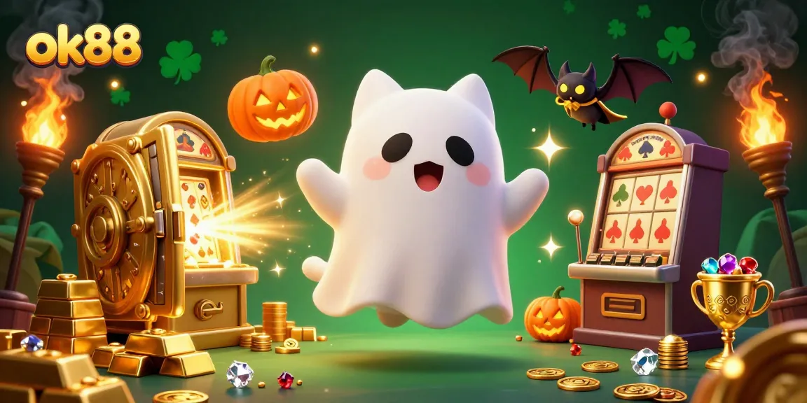 Immerse in excitement at ok88's haunted casino featuring ghostly characters and rich treasures.