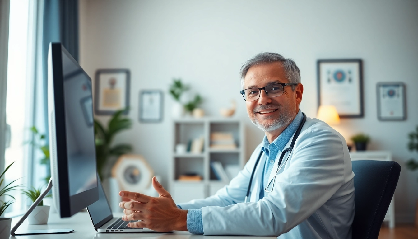 Experience a same day online doctor visit with a compassionate healthcare professional in a cozy home office.