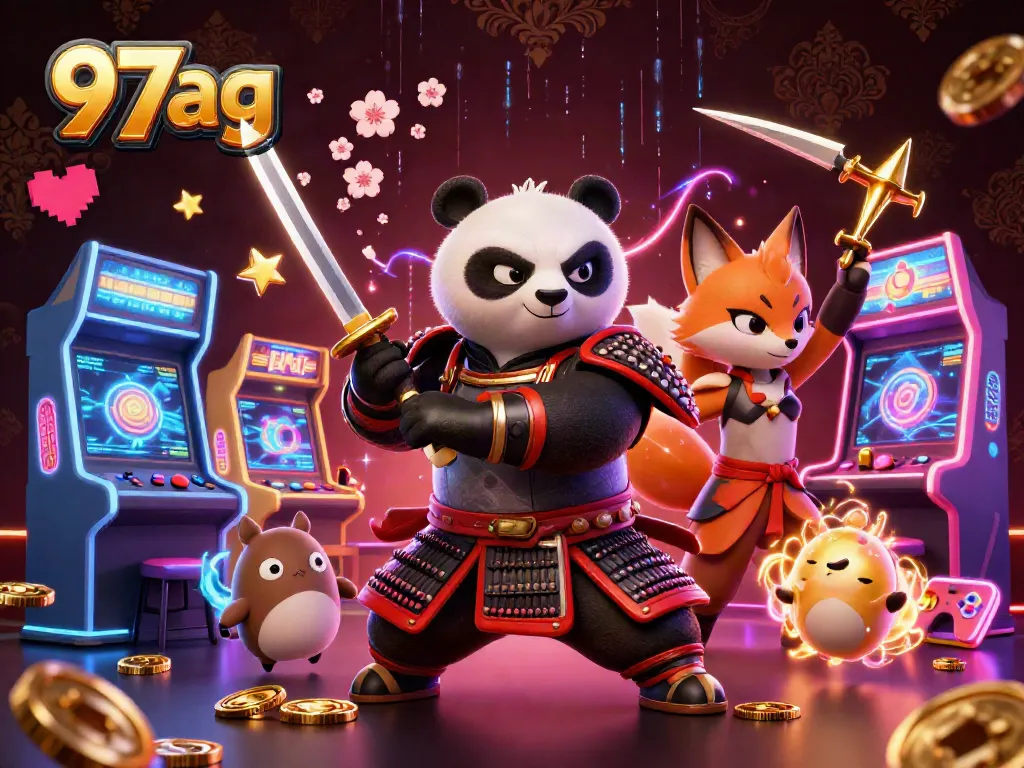 Join the thrilling world of 97ag with a panda samurai, ninja fox, and spirit tanuki!