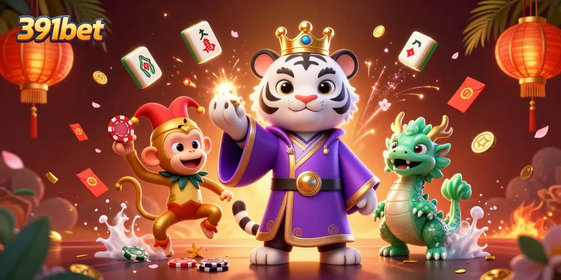Experience exciting gaming adventures with 391bet in this ultra-detailed casino illustration.