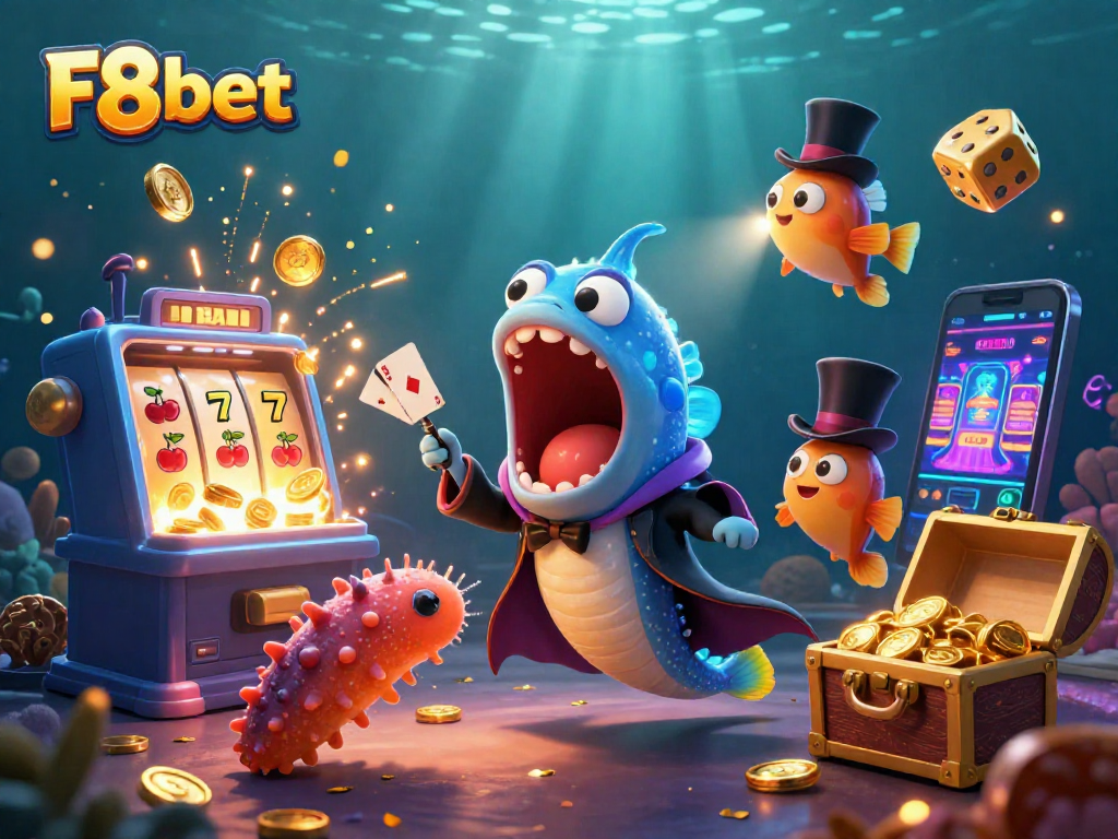 Experience thrilling gaming with F8bet as underwater characters enchant players in this vibrant promotion.