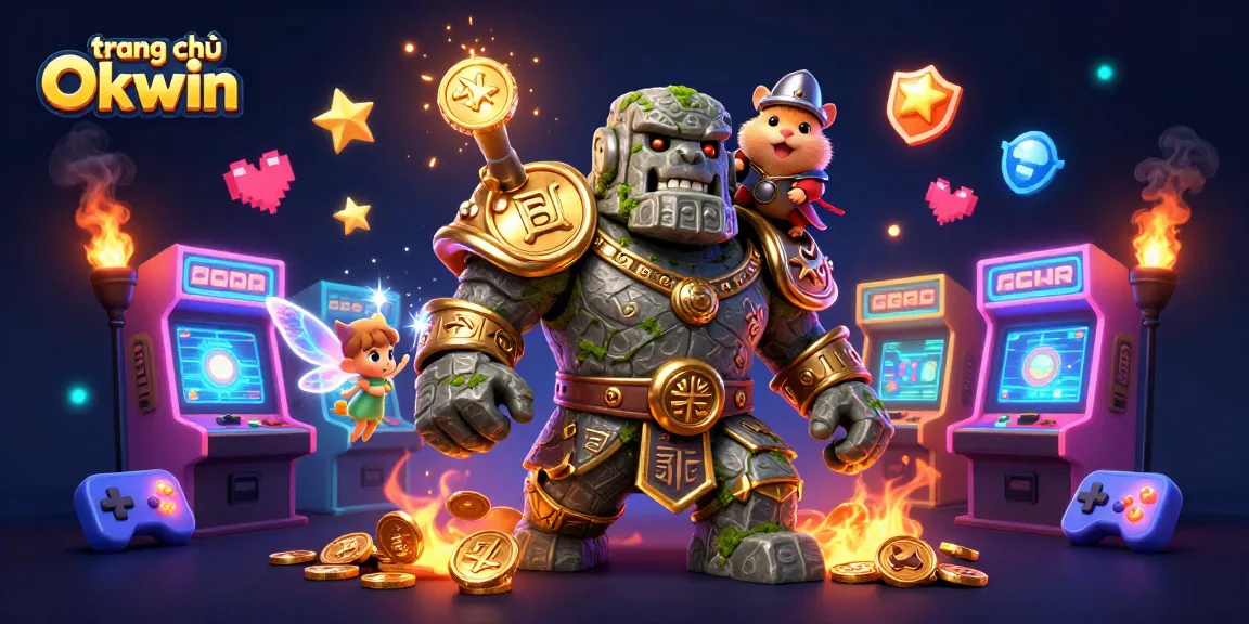 Experience thrilling excitement at trang chủ Okwin as vibrant characters engage in a magical casino adventure.