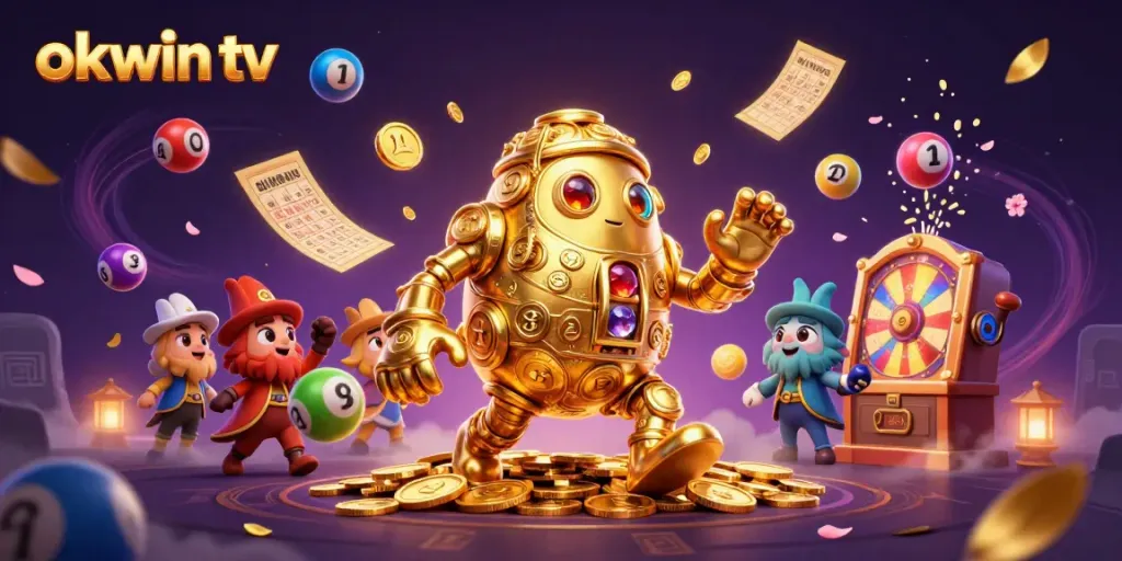 Experience thrilling action with okwin tv as a golden creature full of slots and lottery elements brings excitement to life.