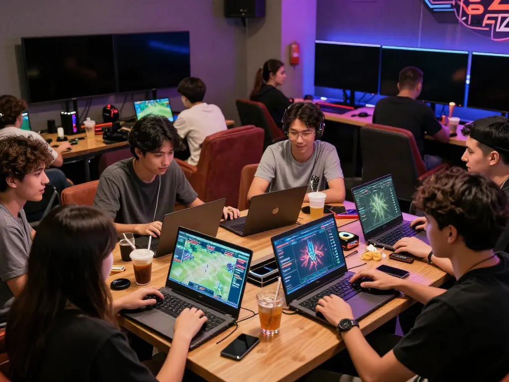 Exciting online betting scene with friends at Man88, showcasing vibrant gaming atmosphere.