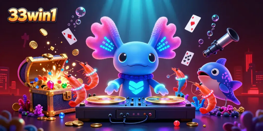 Engage in exciting gameplay at 33win1 with vibrant characters and thrilling casino elements.