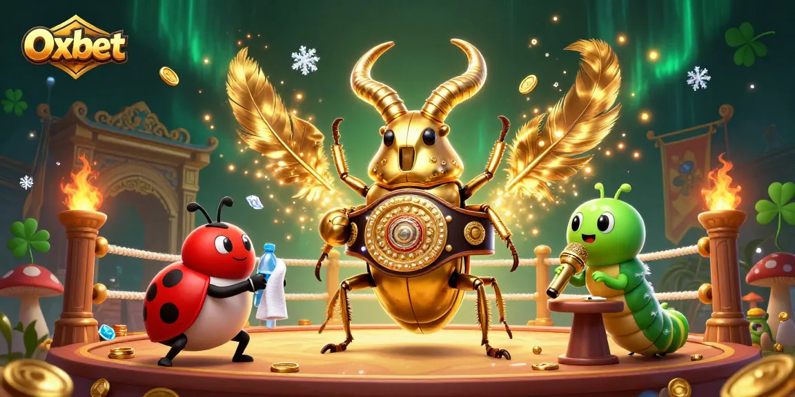 Oxbet showcases a vibrant 3D casino illustration with unique characters and gaming elements