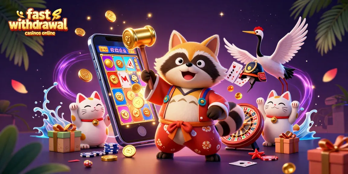 Explore fast withdrawal casinos online with vibrant characters and engaging gaming elements.