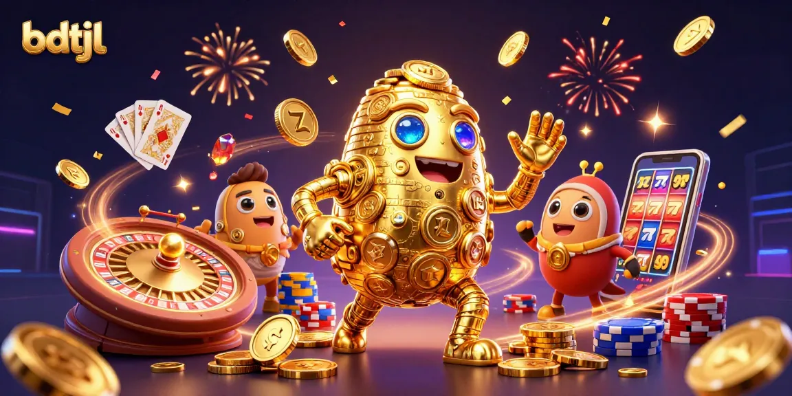 Engage with thrilling bdtjl gaming action featuring golden animations and casino elements.
