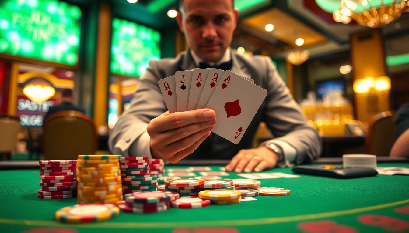 Mieux comprendre les meilleurs bonus casino avec un jeu de cartes vibrant en arrière-plan.