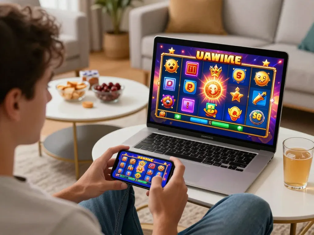 Engaging in thrilling online slots gaming at Jili707 Brazil, showcasing vibrant graphics and bonus features.