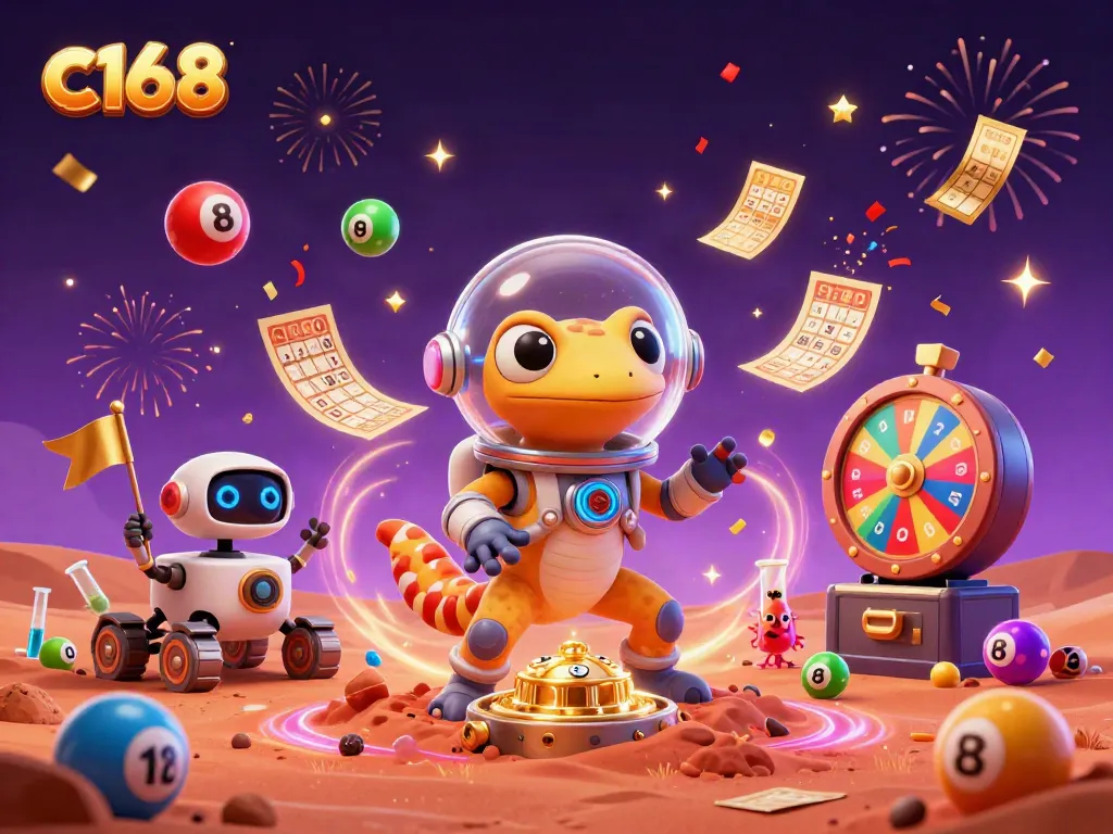 Experience thrilling wins with c168 in a vibrant 3D Mars casino adventure featuring dynamic gaming elements.
