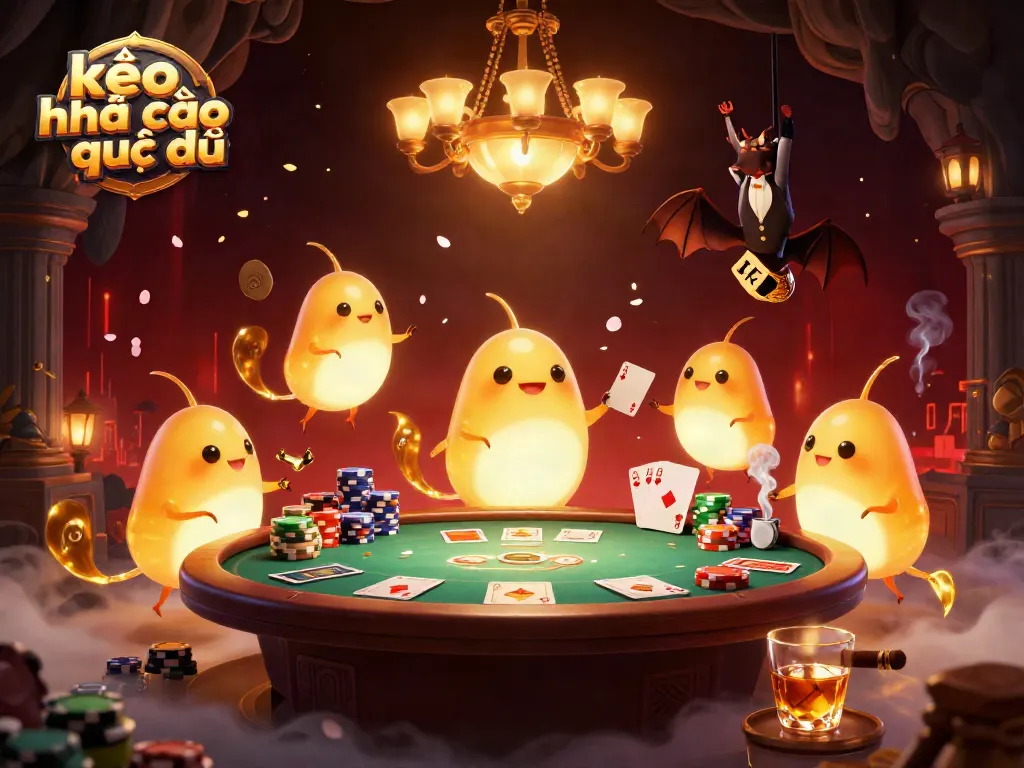 Engage with kèo nhà cái trực tiếp in a dynamic cave casino scene featuring glowworms and a bat dealer.