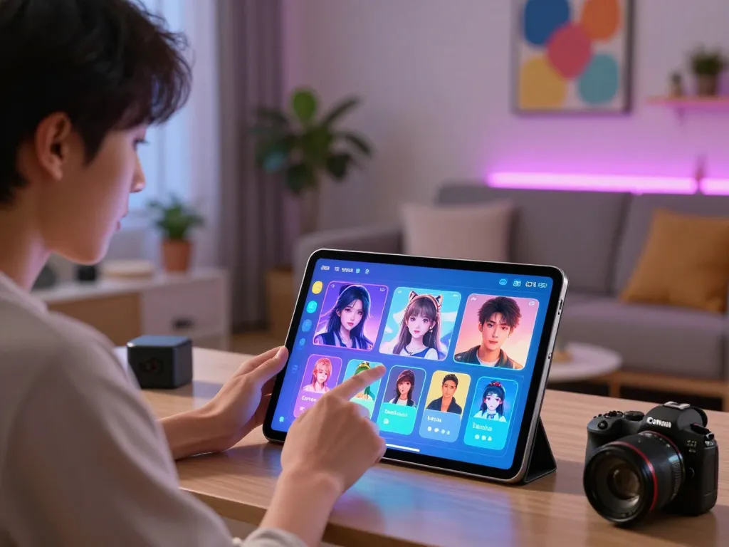 Engaging with crush on ai character avatars in a modern digital space.