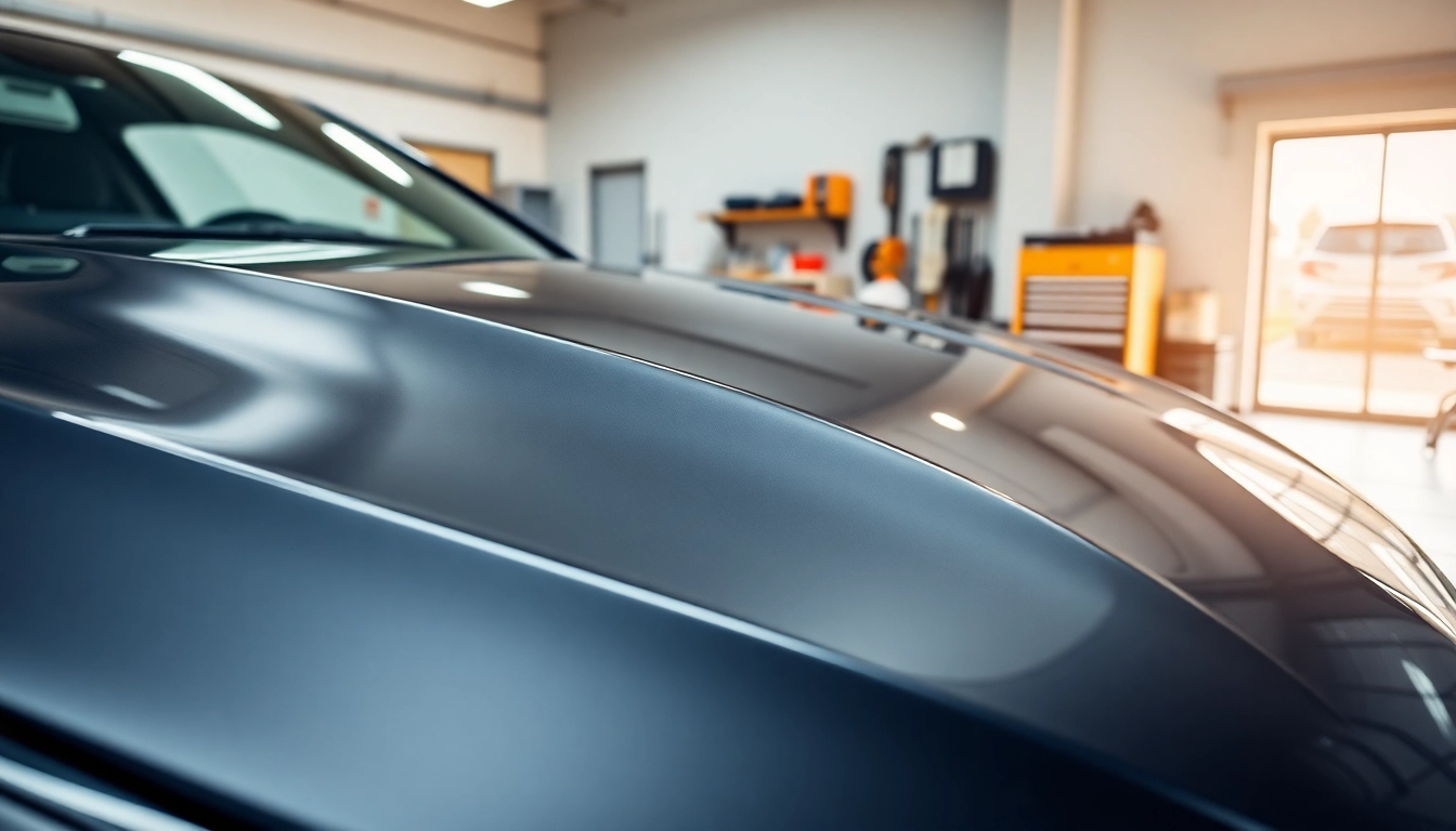 Enhance your vehicle's look with paint protection film near me while showcasing its gleaming surface.