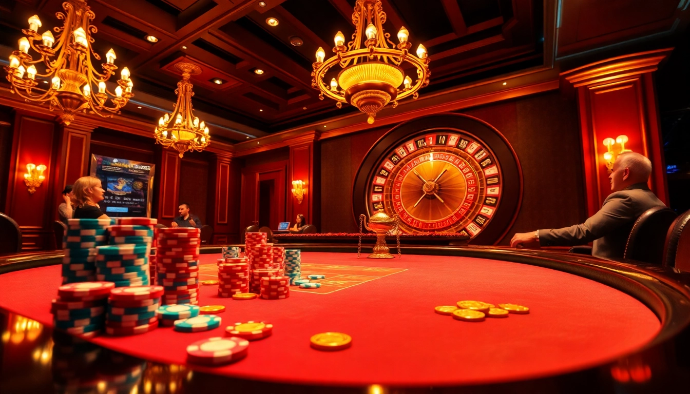 A thrilling poker game at ALO789 Casino, showcasing vibrant chips and an exciting atmosphere.