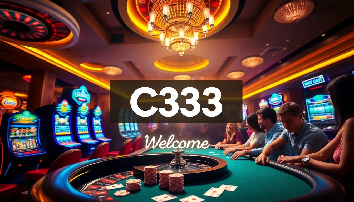 Experimente a emoção da C333 com jogos de mesa empolgantes, caça-níqueis vibrantes e uma atmosfera de cassino de luxo.