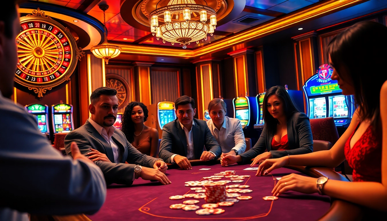 L567 lively casino scene showcasing poker excitement and vibrant gaming atmosphere.
