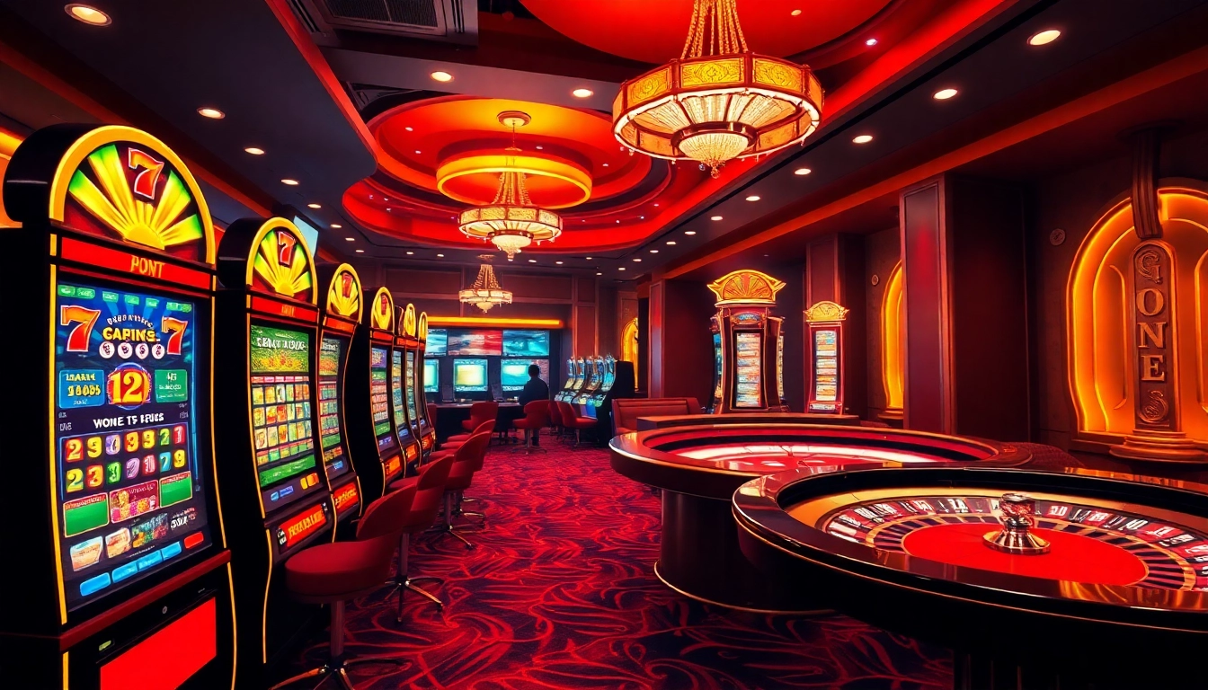 Experience the excitement of 7hh online casino with vibrant slot machines and poker tables.