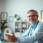 Experience a same day online doctor visit with a compassionate healthcare professional in a cozy home office.